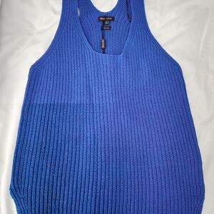 Massimo Dutti Blue Sweater Knit Tank